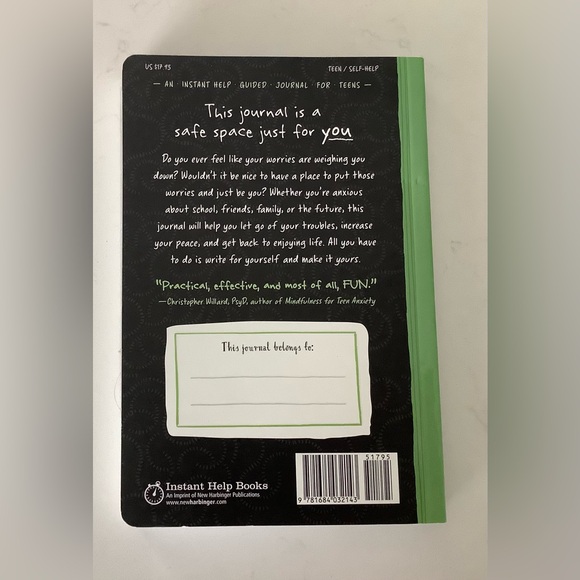 Put Your Worries Here: A Creative Journal for Teens with Anxiety, L. M. Schab. - Picture 2 of 4